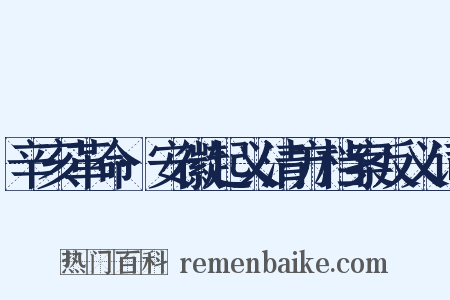 辛亥革命·安徽起义清方档案反义词是什么意思的图片